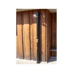 Doccia solare esterna 20L KZ GARDEN 217 cm nero con miscelatore