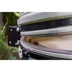 Barbecue Kamado INTEC verde Ø56 cm ceramica griglie mezza luna 47 cm