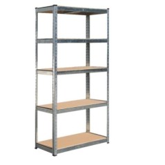 Étagère 5 tablettes L90xP40xH180 cm Acier zingué Résistance 150 kg M