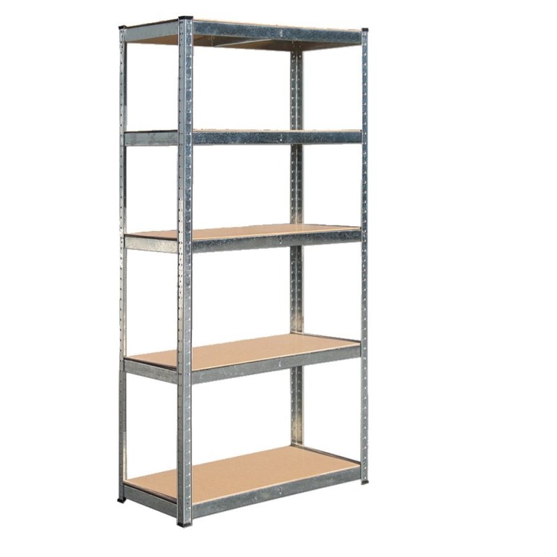 Étagère 5 tablettes L90xP40xH180 cm Acier zingué Résistance 150 kg M