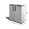 Armario Reciclaje ARTPLAST 2 Tapas Gris 68x37x90 – Ecológico