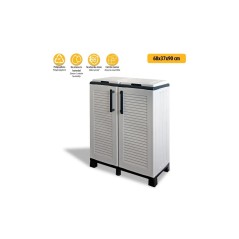 ARTPLAST Afvalscheidingskast 2 Deksel Grijs 68x37x90 – Eco