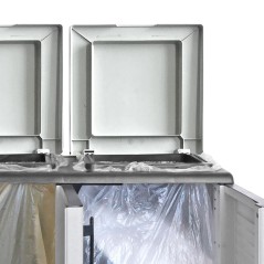 ARTPLAST Afvalscheidingskast 2 Deksel Grijs 68x37x90 – Eco