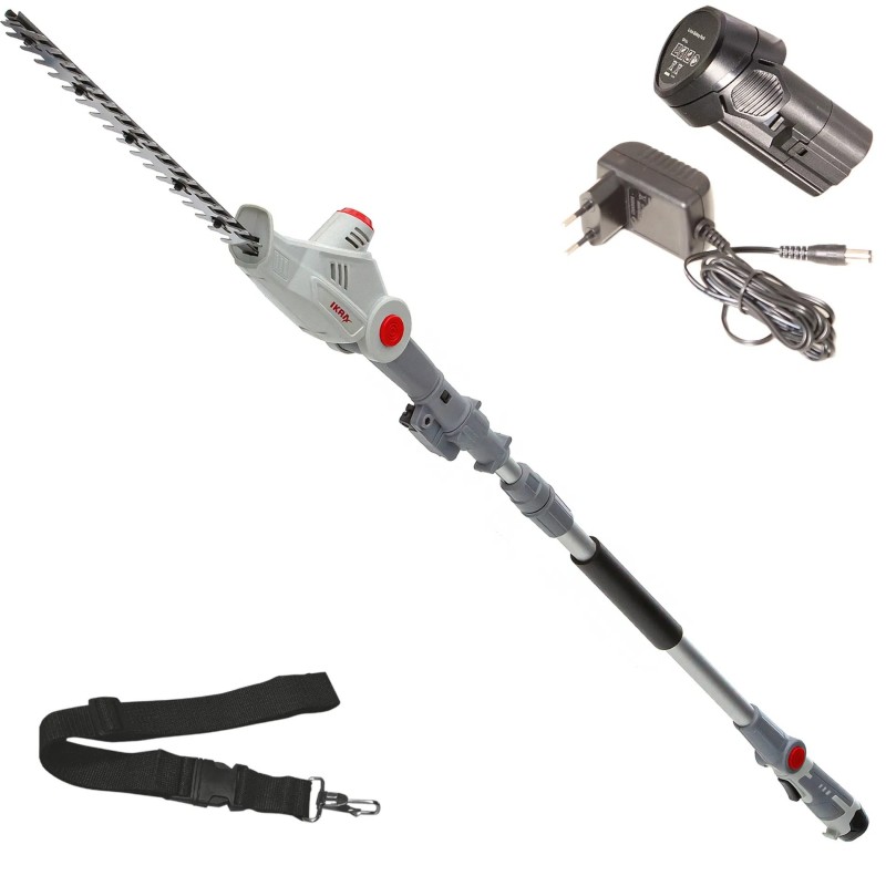 Corta-sebes telescópico sem fios IKRA 12V lâmina 41cm 50min