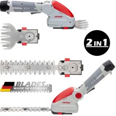 Tijera telescópica inalámbrica IKRA 12V – hojas 10/20cm 200min
