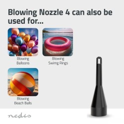 Aspirateur à main sans fil 90W Batterie Li-Ion 6000mAh 7 accessoires interchangeables NEDIS