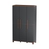 Armoire porte-balai Anthracite Art Plast 3 portes et étagères