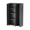 Armoire de rangement gris anthracite 3 portes 3 étagères réglables 102x37x169 cm polypropylène recyclable ARTPLAST