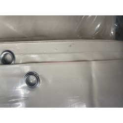 [Reconditionné] Bâche Pergola Ivoire 4x4m PVC Étanche Anti-UV OEILLETS KZ GARDEN