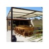 [Reconditionné] Bâche Pergola Ivoire 4x4m PVC Étanche Anti-UV OEILLETS KZ GARDEN