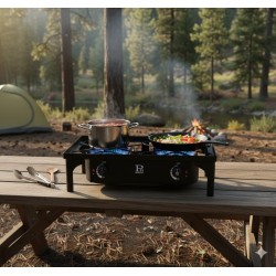 [Reconditionné] Poêle à gaz 3400W 3 niveaux de chauffe effet flammes réalistes SAHARA