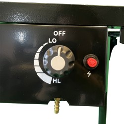 Réchaud à gaz INTEC 2 feux 9kW avec plaque grill fonte