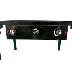 Réchaud à gaz 2 feux PROJECT 9000W modulable 3 hauteurs