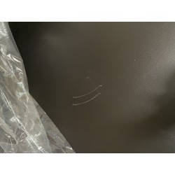 [Reconditionné] Plaque de protection sol Ronde Ø 89 cm Acier Noir Épaisseur 2 mm BRIXO