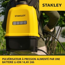 Elektrische sproeier 16L, Lithiumbatterij 14.4 V / 2.0 Ah - Tuinsproeier + Uitschuifbare lans STANLEY