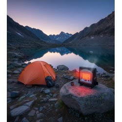 Draagbare gaskachel INTEC 1700W met 8 gascartridges