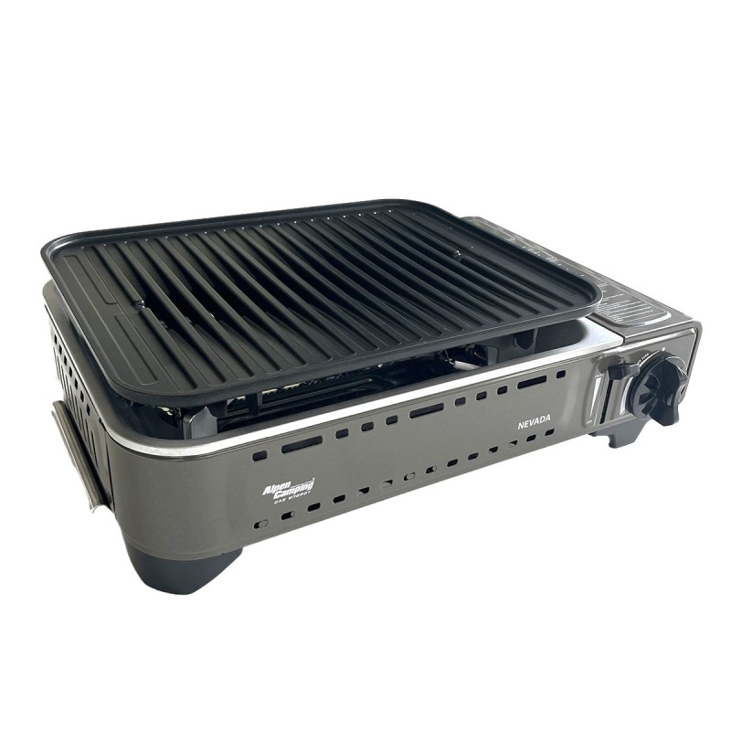 Barbacoa Gas Portátil Alpen Camping 1780W Encendido Fácil