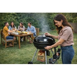 Houtskoolbarbecue INTEC Ø54cm met Thermostaat en Opbergruimte
