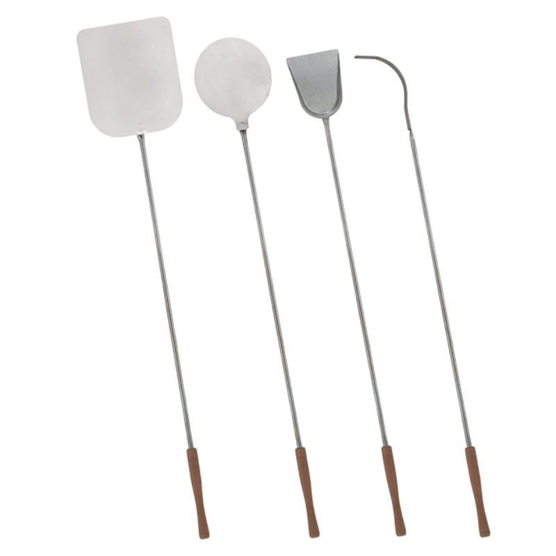 Set 4 Edelstahl-Pizzaschaufeln INTEC für Holzofen