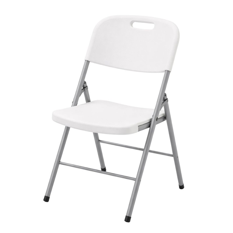 White Folding Chair KZ GARDEN, Indoor/Outdoor