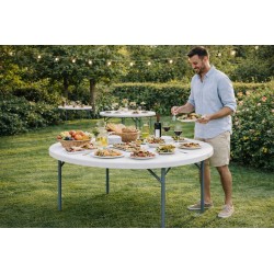 Vielseitiger Runder Klapptisch Ø122cm - KZ GARDEN