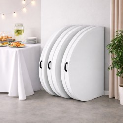 Table Pliante Ronde Ø122cm Polyvalente - KZ GARDEN