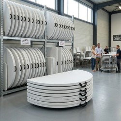 Vielseitiger Runder Klapptisch Ø122cm - KZ GARDEN