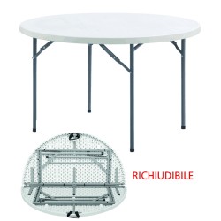 Tavolo Pieghevole Rotondo Ø122cm Versatile - KZ GARDEN