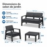 Conjunto de Jardim 4 Pessoas Design Resistente UV KZ Garden