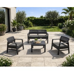 Set da Giardino 4 Pers. Design Resistente UV KZ Garden
