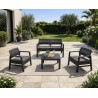 Outdoor Garden Set 4 Pers. UV Resistant Design KZ Garden