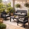 Set da Giardino 4 Pers. Design Resistente UV KZ Garden
