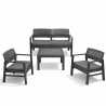 Outdoor Garden Set 4 Pers. UV Resistant Design KZ Garden
