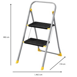 Escalera 2 Peldaños INTEC - Seguridad y Robustez 150kg