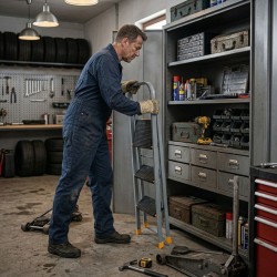 Scala pieghevole INTEC 3 gradini - Sicurezza 150kg