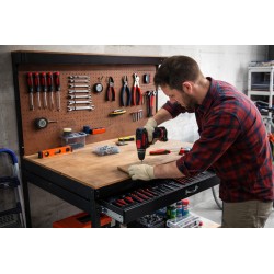 Établi Atelier PROWELTEK 100kg avec Panneau et Tiroir