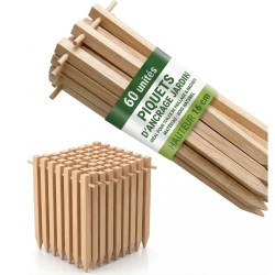 Populierenhouten Pinnen Tuin KZ GARDEN - 60 Stuks Mulching