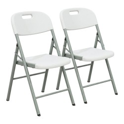 Opvouwbare witte stoelen KZ GARDEN binnen buiten