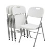 Opvouwbare Witte Stoelen KZ GARDEN - Set van 4 Buiten