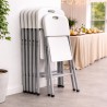 Sillas Plegables Blancas KZ GARDEN - Lote de 4 Exterior