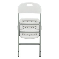 Cadeiras Dobráveis Brancas KZ GARDEN - Conjunto de 4 Exterior