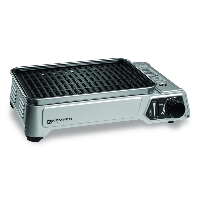 Barbecue a gas 1900W Griglia antiaderente Accensione piezo BORSA