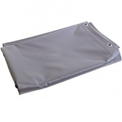 PVC-beschermhoes 4x3m grijs 100% Waterdicht Ogen