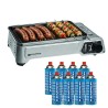 Gasgrill 1900W Piezozündung Antihaft-Grillrost