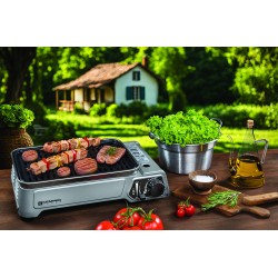 Barbacoa de gas 1900W Parrilla antiadherente Encendido piezo 16