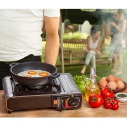 Réchaud Gaz Portable KEMPER 2200W Inox avec Cartouches