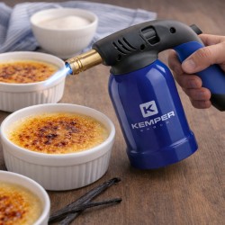 Lámpara de soldar gas acero piezo 1200°C cartucho 190g KEMPER