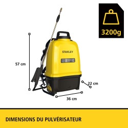 Irroratrice Elettrica STANLEY 16L - Batteria Litio, Lancia Telescopica