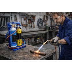 Sauerstoffflasche 110 bar M10 250g KEMPER für Brenner