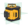 3 Line Green Laser Level 20m Precision ±0.5 mm/m Batteries